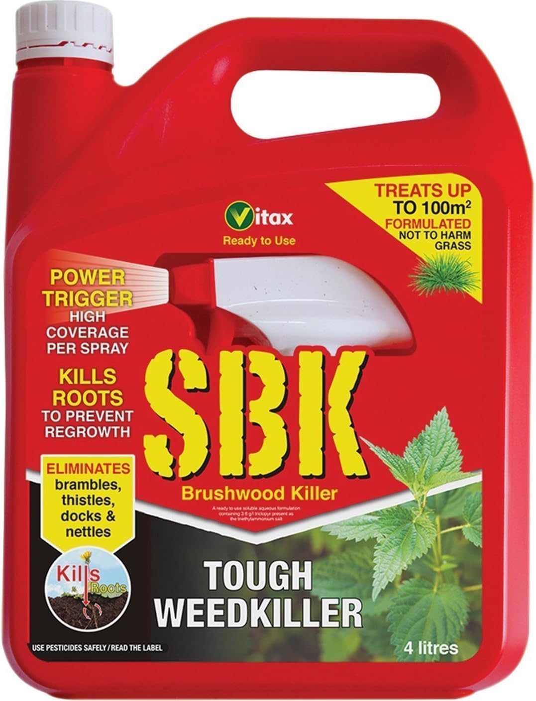 Vitax SBK Brushwood Killer Ready to Use 4L tough weedkiller spray